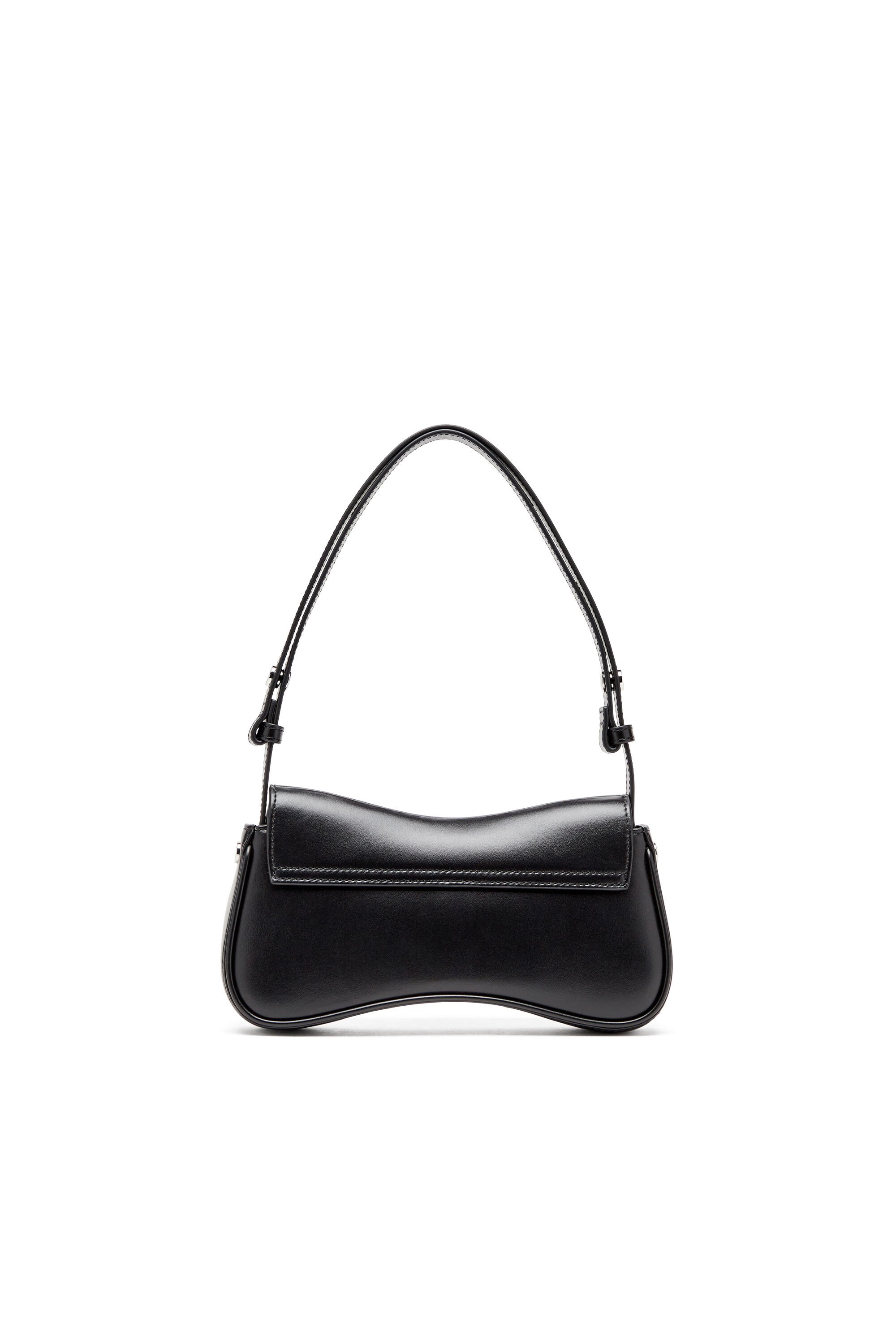 Diesel - PLAY CLUTCH, Woman's Play-Semi gloss leather shoulder bag in Black - 3