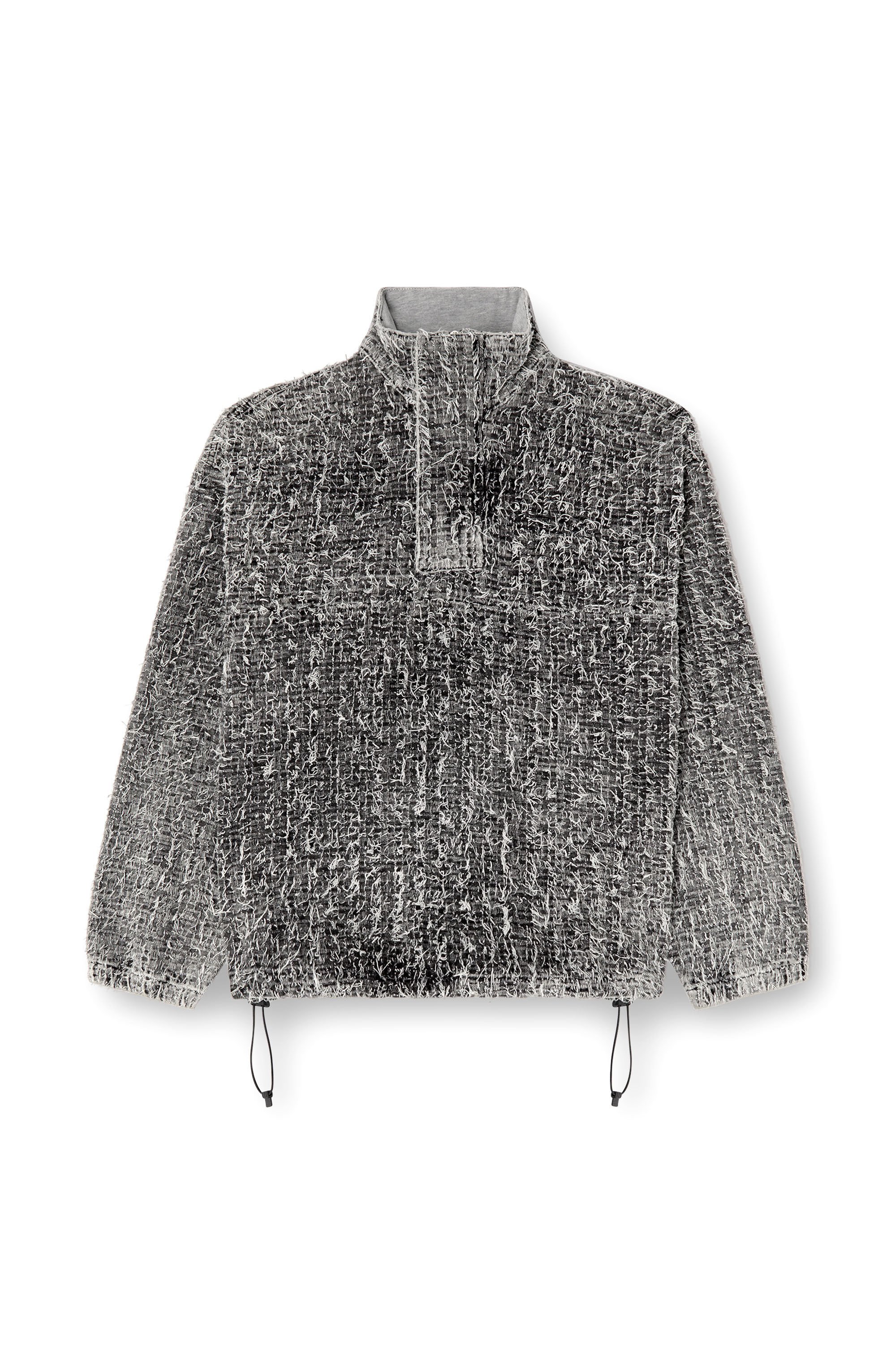 Diesel - D-FLOW-S2, Unisex's Pullover jacket in bouclé denim in Grey - 2