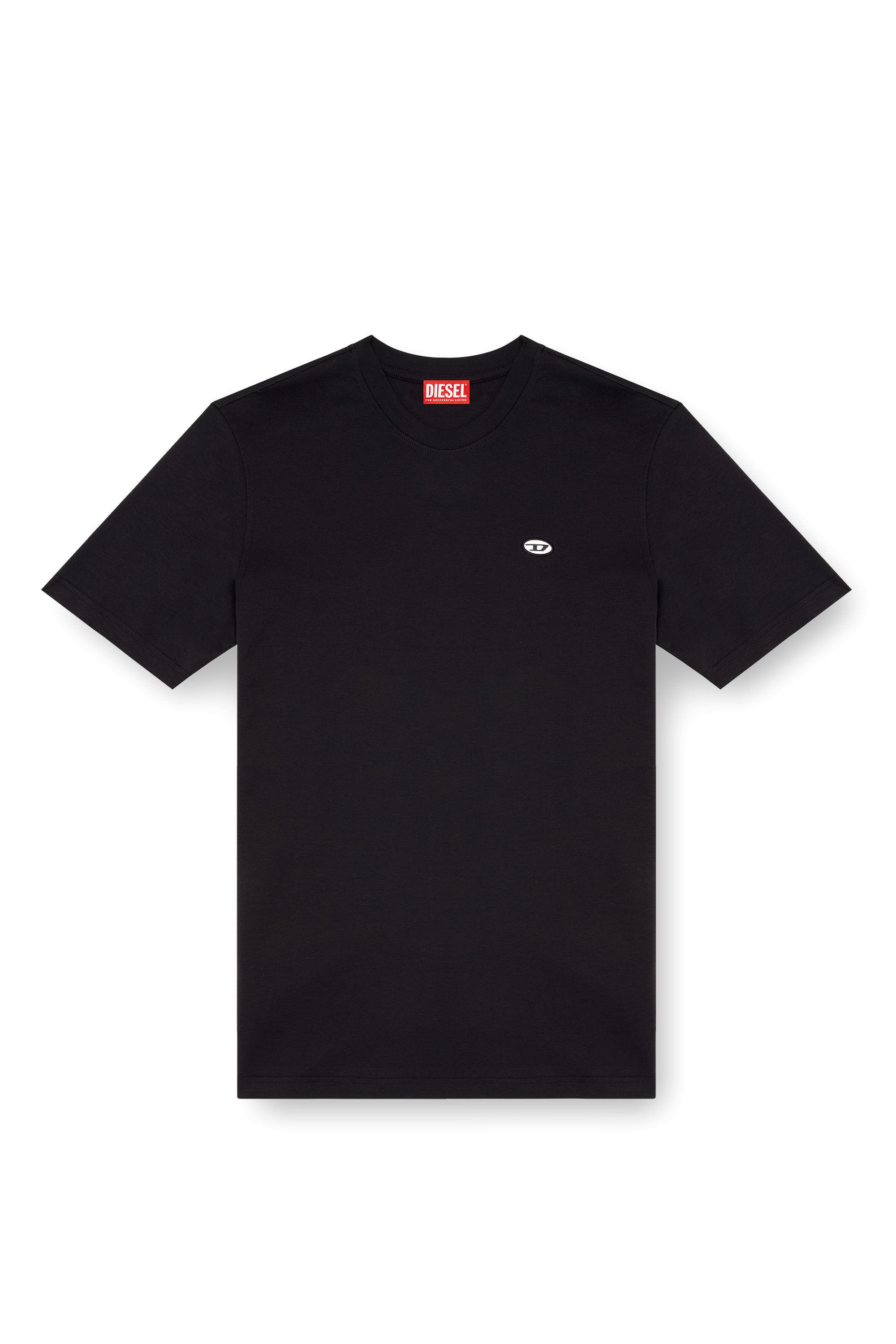 Diesel - T-ADJUST-DOVAL-PJ, Man's T-shirt with Oval D patch in Black - 2