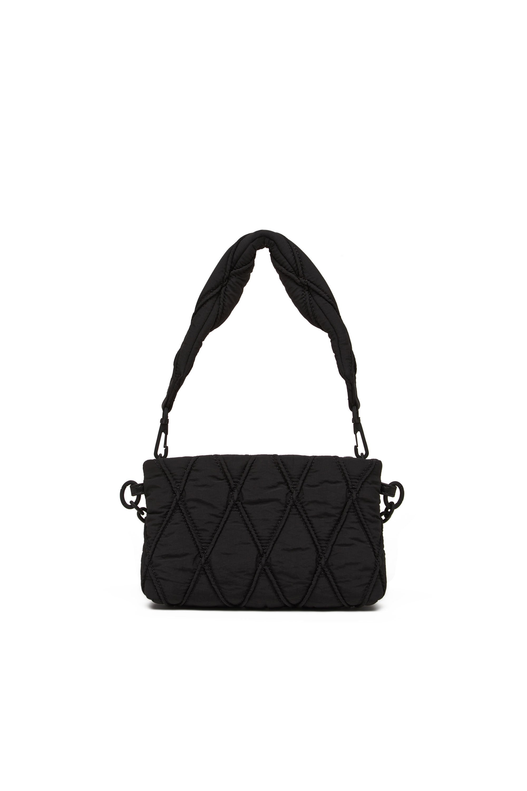 Diesel - CHARM-D POUCH, Woman's Pouch in quilted nylon in Black - 3