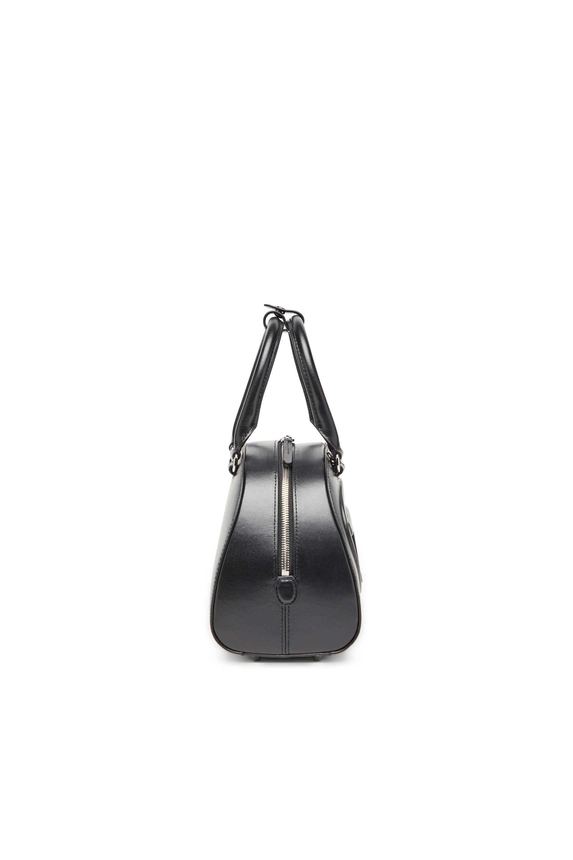 Diesel - 1DR DOME TOP HANDLE, Woman's Leather bowling bag in Black - 4