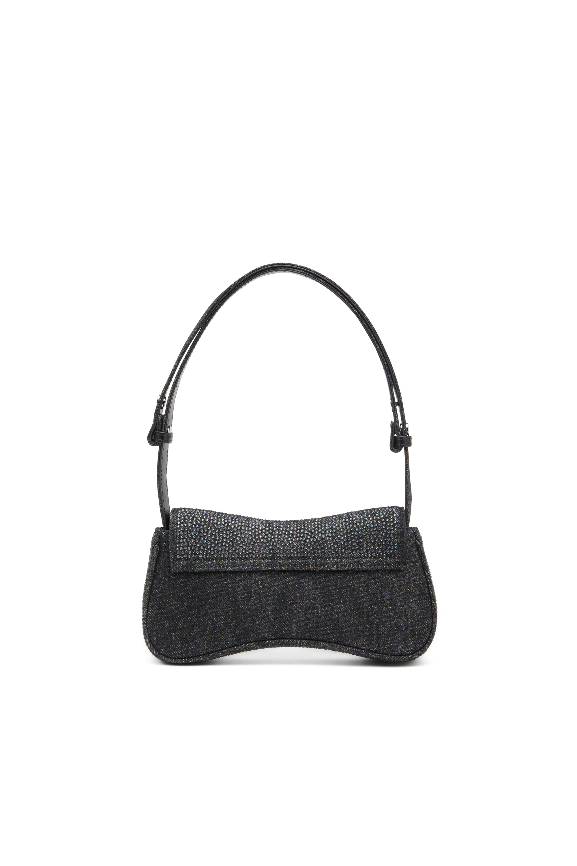 Diesel - PLAY CLUTCH, Woman's Play-Clutch in crystal denim in Black - 2