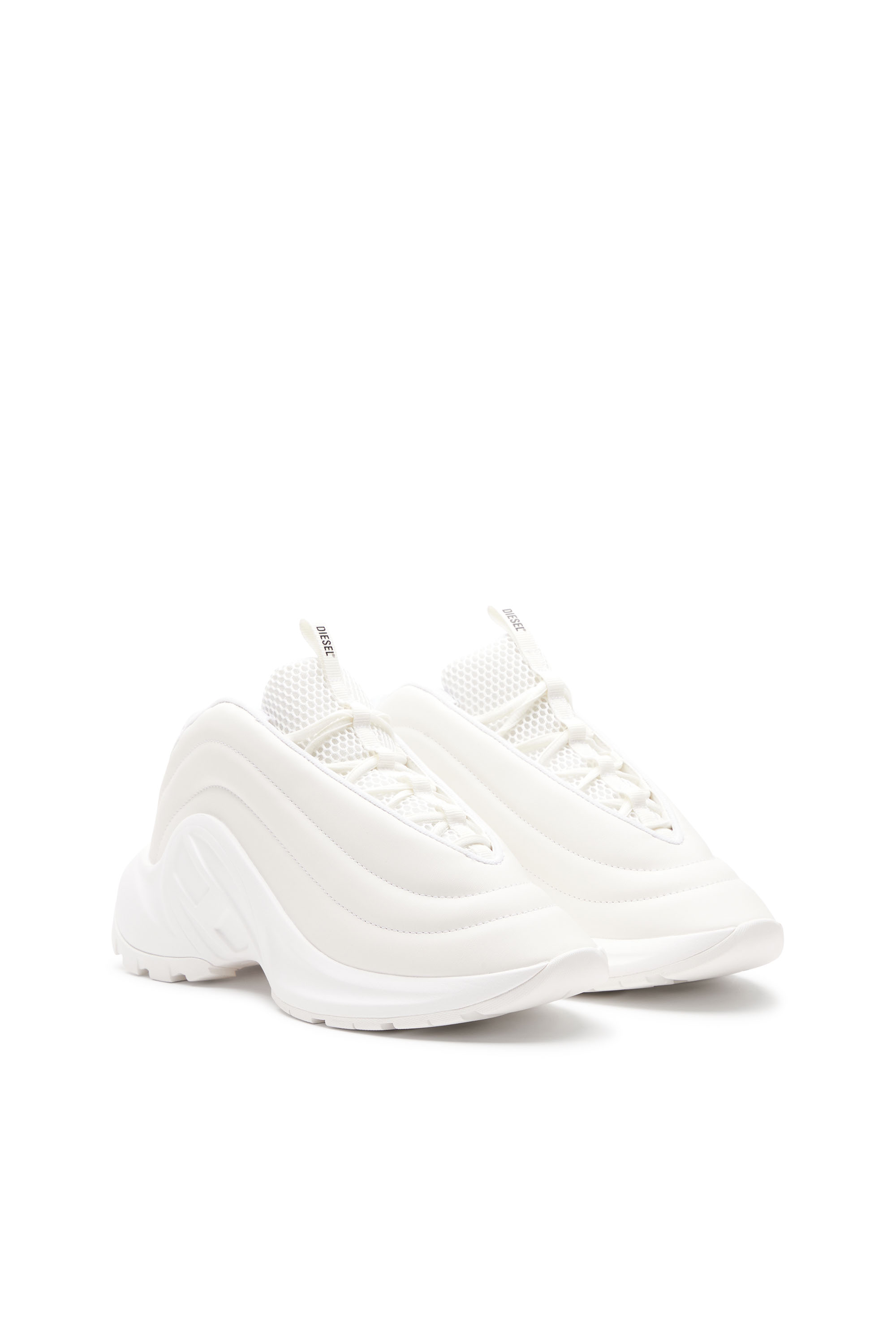 Diesel - S-D-RUNNER X, Unisex's S-D-Runner X-Slip-on sneakers with matte Oval D instep in White - 3