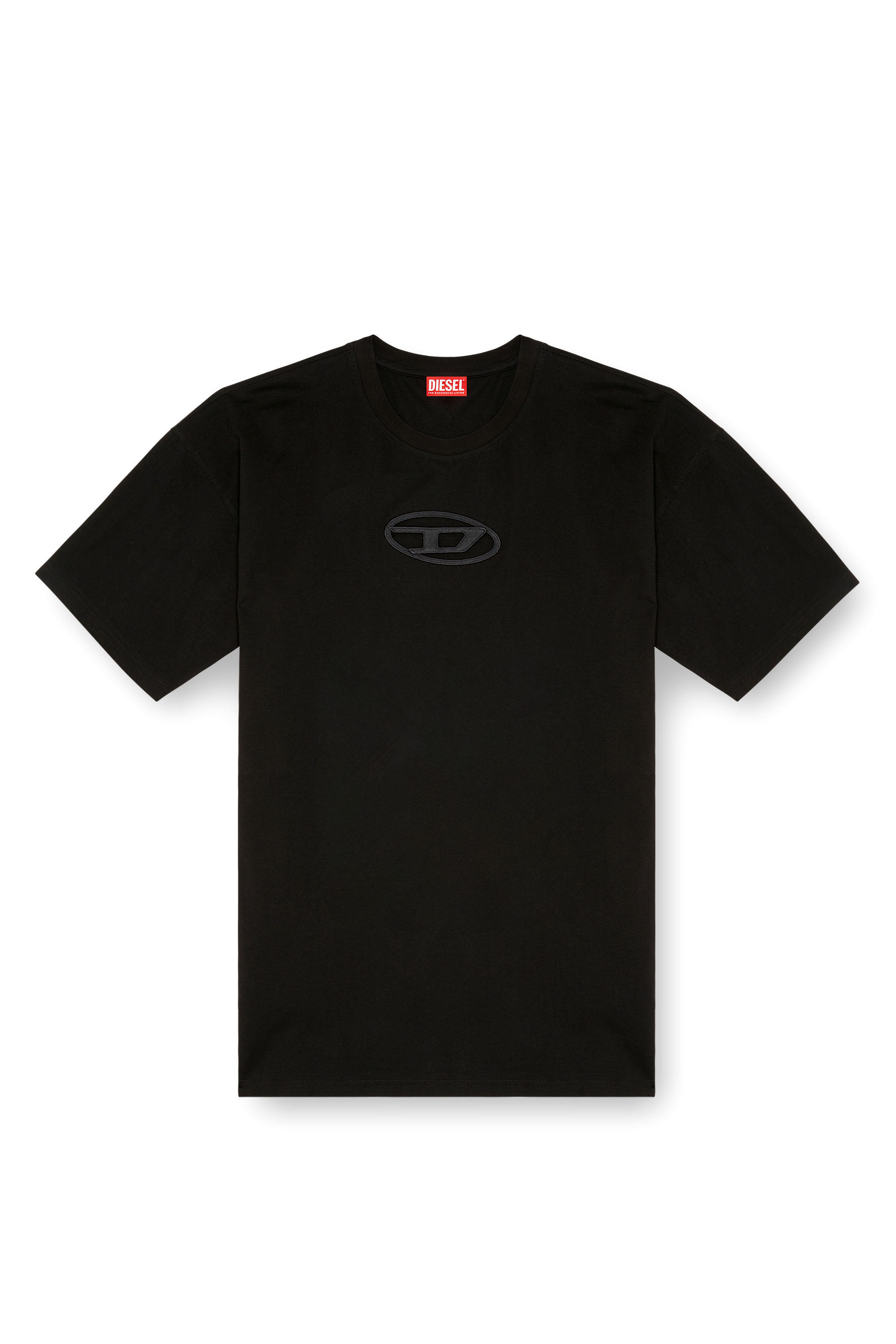 Diesel - T-BOXT-OD, Unisex's T-shirt with embroidered Oval D in Black - 3