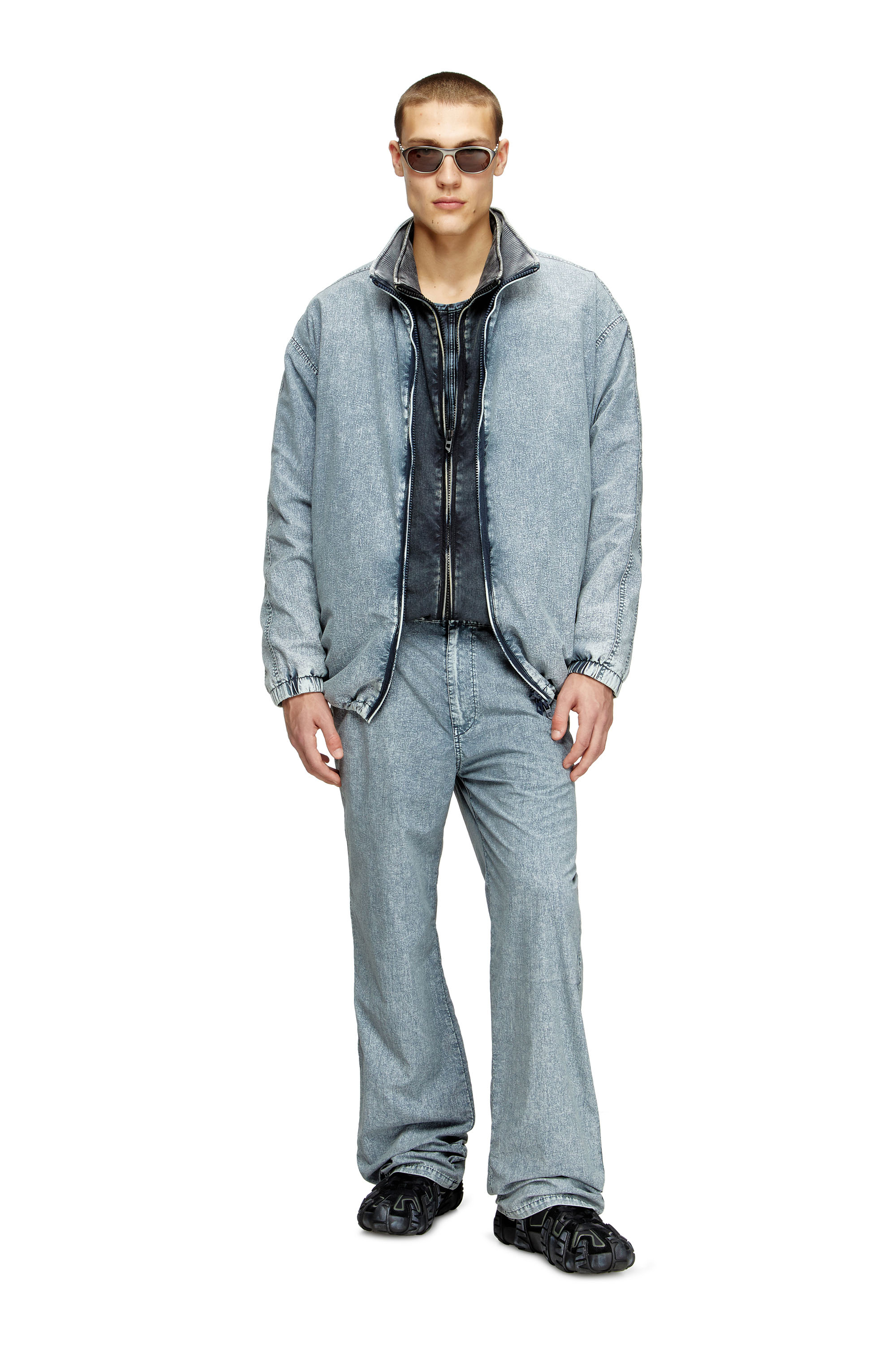 Diesel - P-HANTIK-CHINO, Man's Chino pants in recycled nylon taslan in Light Blue - 2