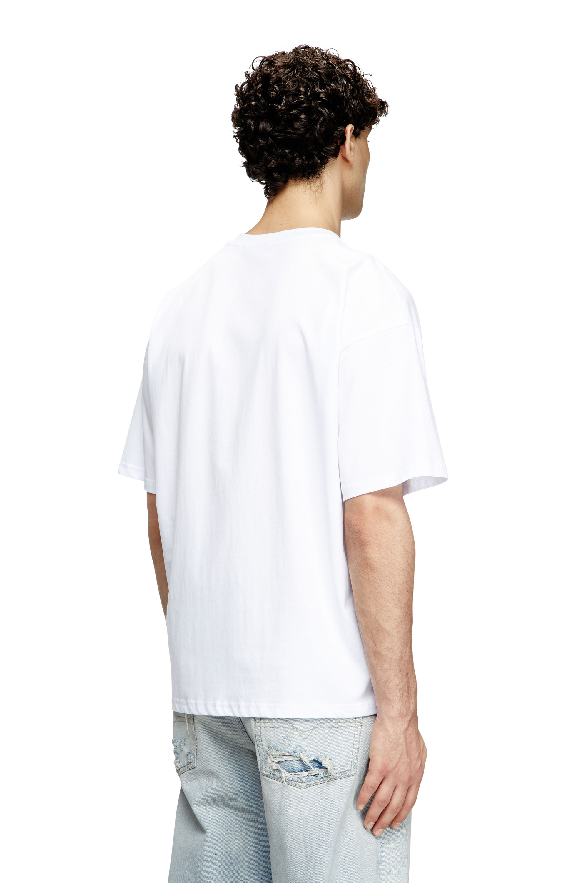 Diesel - T-BOXT-OD, Unisex's T-shirt with embroidered Oval D in White - 4
