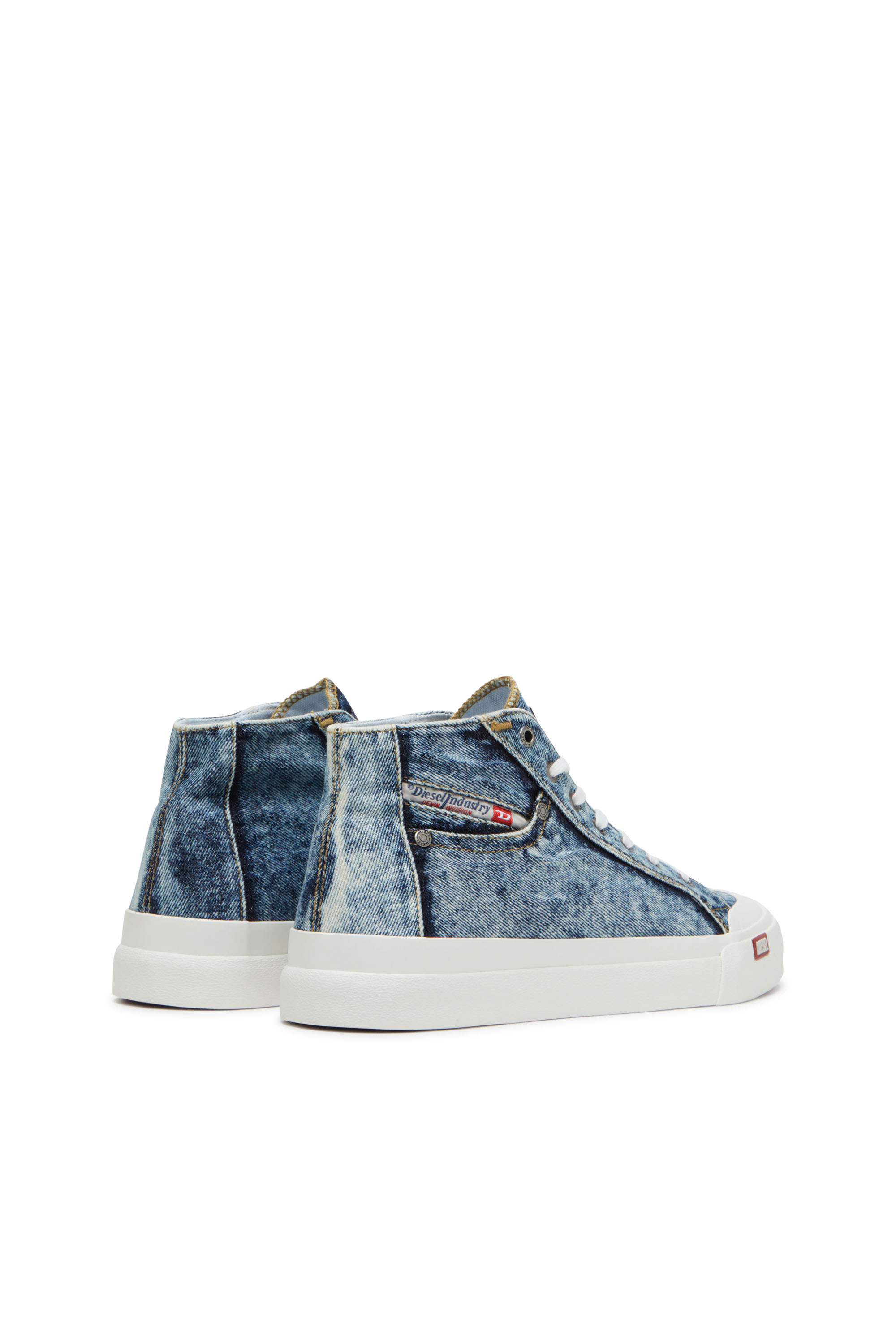 Diesel - S-ATHOS NMD MID, Man's S-Athos-High-top denim sneakers with pocket detail in Blue - 4