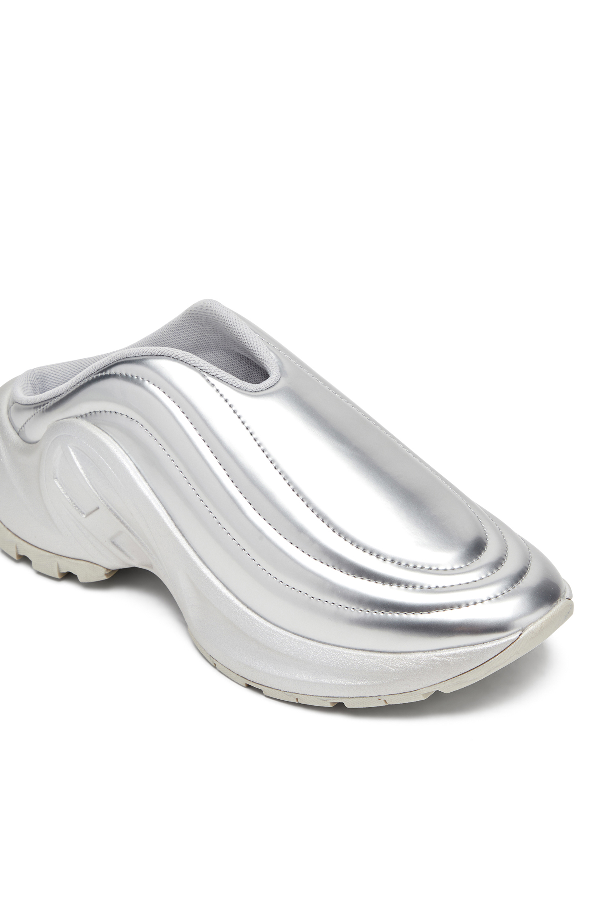 Diesel - S-D-RUNNER MULE X, Unisex's S-D-Runner-Metallic mules in Silver - 7