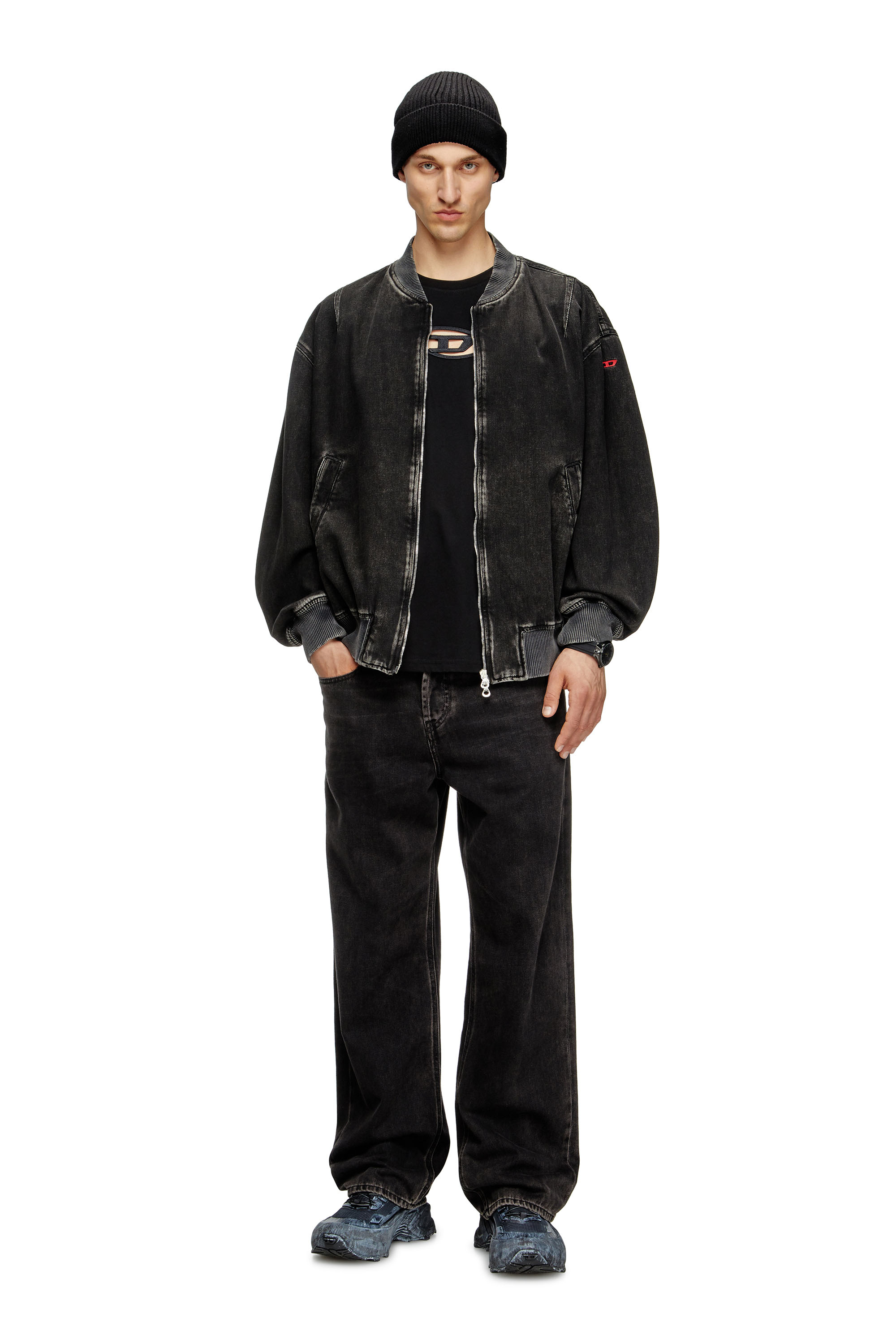 Diesel - T-BOXT-OD, Unisex's T-shirt with embroidered Oval D in Black - 2
