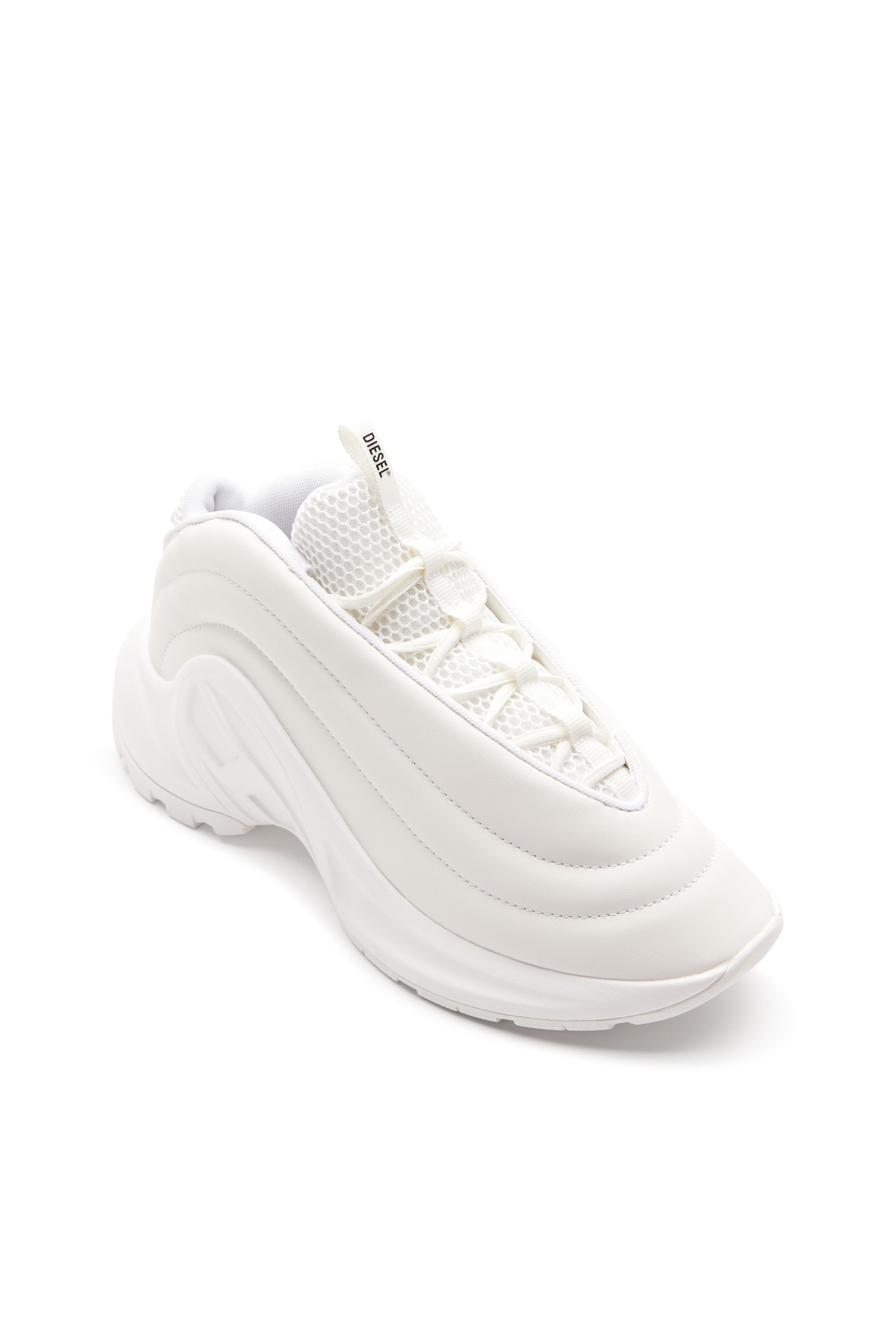 Diesel - S-D-RUNNER X, Unisex's S-D-Runner X-Slip-on sneakers with matte Oval D instep in White - 7