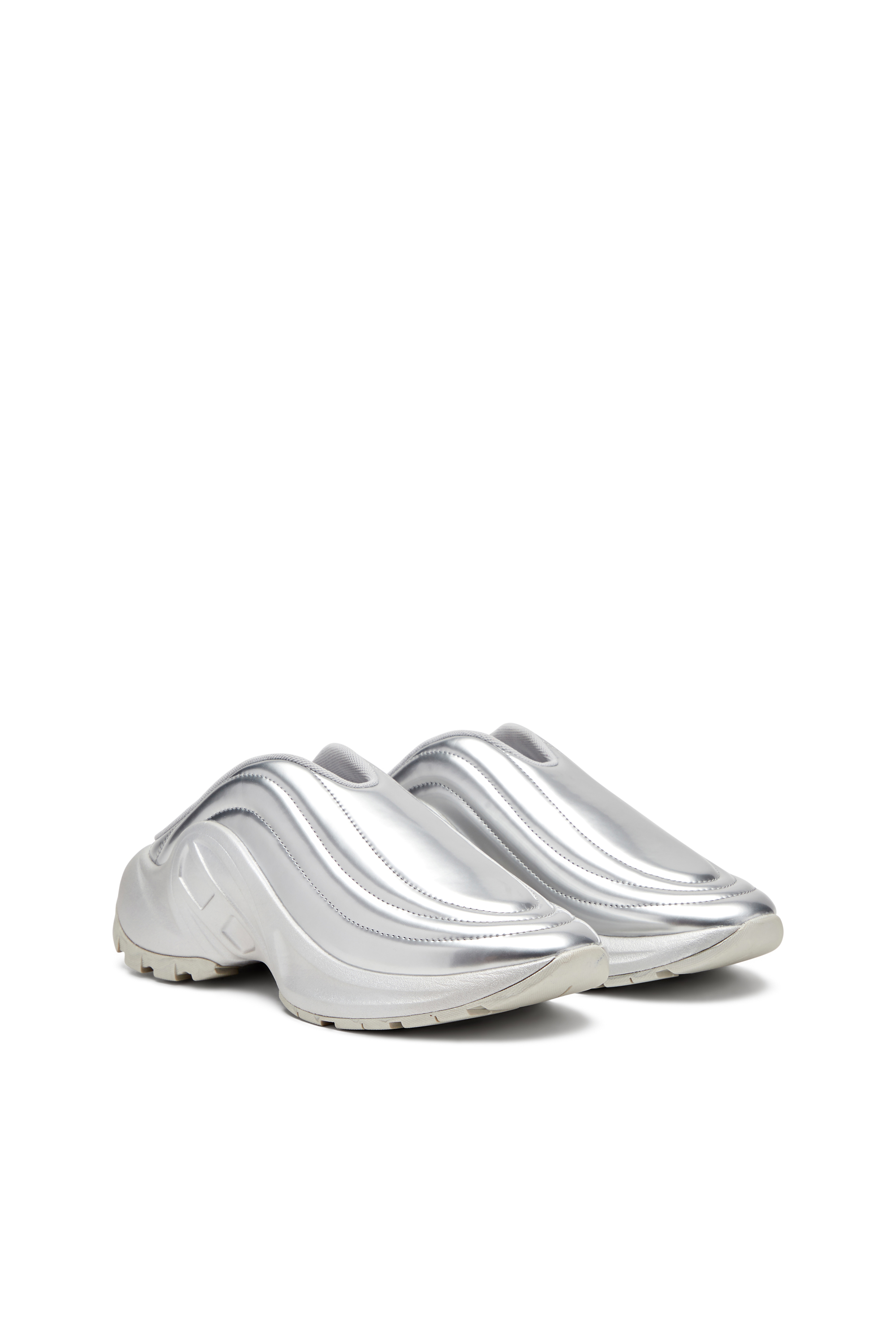 Diesel - S-D-RUNNER MULE X, Unisex's S-D-Runner-Metallic mules in Silver - 3