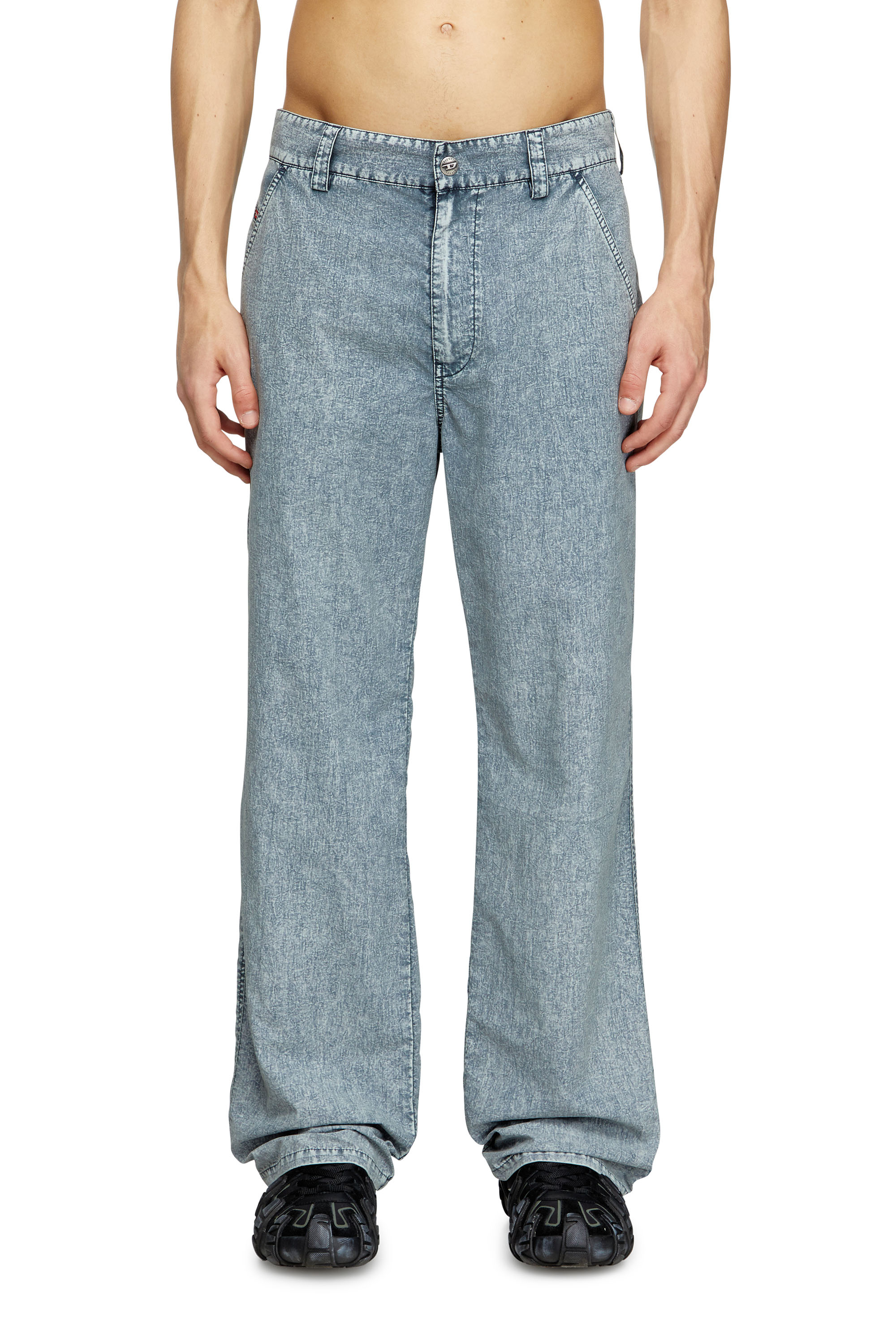 Diesel - P-HANTIK-CHINO, Man's Chino pants in recycled nylon taslan in Light Blue - 1